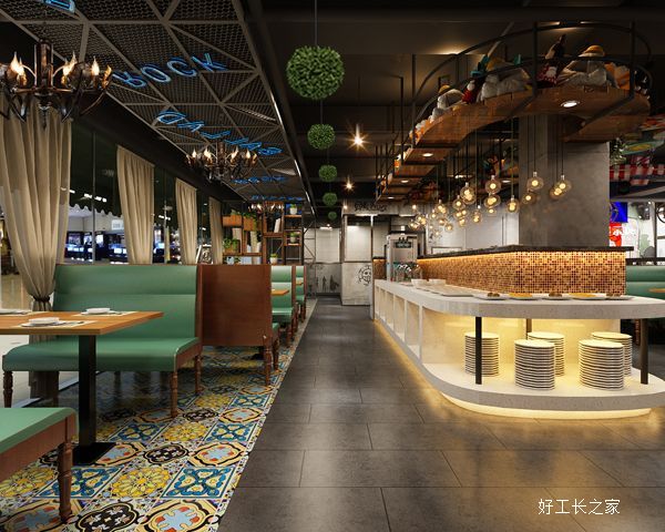 郑州南彩街西餐厅装修效果图图片